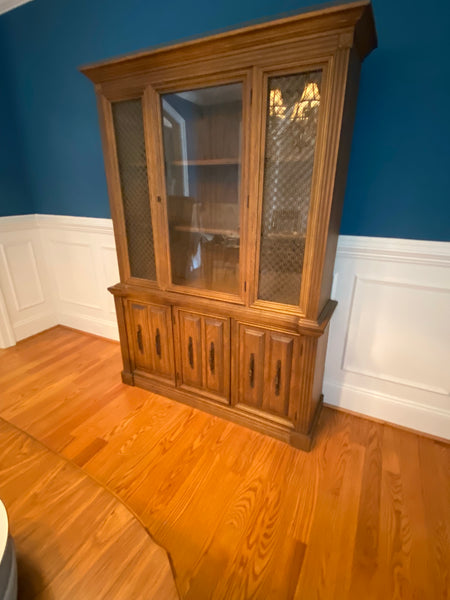 Staunton Pecan Finish China Hutch