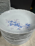 54-Piece Tharoud Limoges Monjovis Blue Floral Yotis China Set