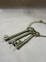 Brass Skeleton Keys On Ring — 3 Keys