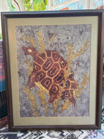 Batik-Style Print of Turtle