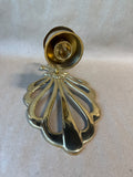 Hollywood Regency Style Brass Candle Wall Sconce - Single