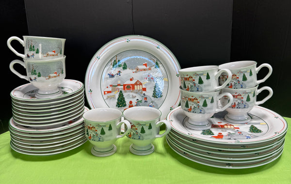 30-Piece Sango Korea Silent Night 3900 China Set