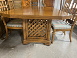 Thomasville Dining Set, Table, 6 Chairs, 2 Leaves and Table Pads