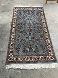 Blue Hand Woven Rug, 67"x36"
