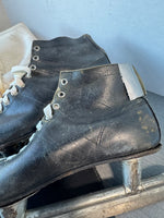 2 Pairs of Black & White Vintage Ice Skates