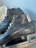 2 Pairs of Black & White Vintage Ice Skates