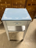 Blue/White Painted Nightstand