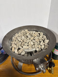 Garden Treasures Portable Gas Fire Pit With Small Propane Can NOT TESTED
