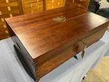 Antique Silver Chest on Casters, Engraved, With Key (READ DESCRIPTION)