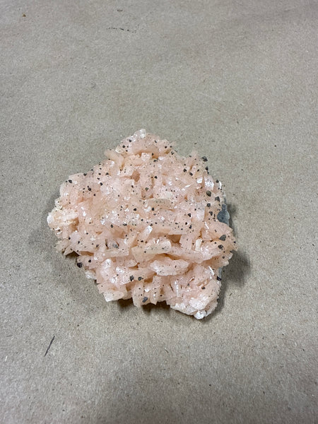 (T) Pink Stilbite With Black Inclusions