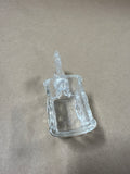 Small Clear Glass Donkey With Cart