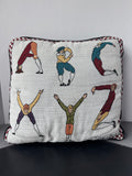 Colonial Williamsburg Hotch Potch Alphabet Needlepoint Throw Pillow (A)