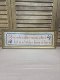 Vintage Cross Stitch Kitchen Sign