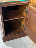 Golf Themed Painted Side Table with Magazine/Book Storage; Comes with Protective Glass