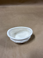 Small White Woven Basket Style Sugar Dish