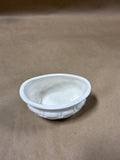 Small White Woven Basket Style Sugar Dish