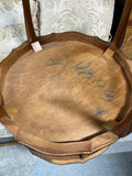 Leather Inlay Accent Table