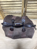 Filson Rugged Dark Tobacco Suede Duffle Bag — Missing Strap