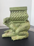 Green Vintage Resin Monkey Planter