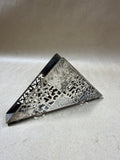 Art Deco Style Silver Plate Geometric Napkin Holder