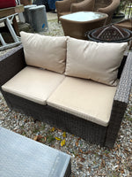 All Weather Wicker Loveseat and Table Set