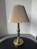 Stiffel Brass Table Lamp with Pleated Shade (WORKS)