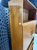 Danish Teak Veneer Cabinet with Open Shelving/Bookcase