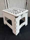 White & Black Folding Plastic Step Stool
