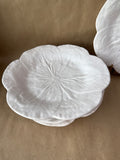 White Bordallo Cabbage Salad Plates - Set Of 6