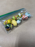 (B) Lot Of Hand Painted Floral Easter Egg Ornaments — 8 Eggs