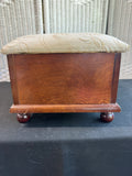 Bombay Company Wooden Storage Ottoman with Floral Embroidered Cushion