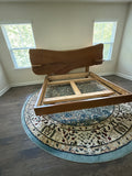 Hand Crafted Live Edge Wood King Bed with Integrated Side Tables***HEAVY ITEM***READ DETAILS ON PICK UP POLICY***