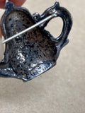 Sterling Hand & Hammer Teapot Pin