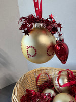 Basket of Quacker Factory Glass Ball Ornaments