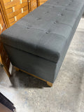 Gray Bench with Storage