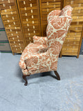 Cream/Terra Cotta Colored Wing Back Chair, 2 Available, PRICED INDIVIDUALLY, $165 each