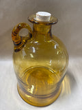 Blenko Wheat Amber Moonshine Glass Jug With Cork
