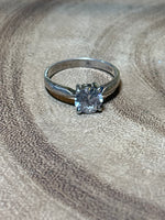 Sterling Faux Diamond Ring - SIZE 8