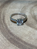 Sterling Faux Diamond Ring - SIZE 8