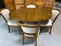 Dining Table, (2) Leaves, Table Pads, and (4) Chairs***HEAVY ITEM***