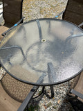 Black Aluminum Patio Dining Set (5 Pieces)