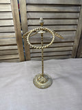 Metal Gold Rope Three Ring Towel Holder