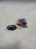 (U) Small Amethyst Cluster And Hematite Stone