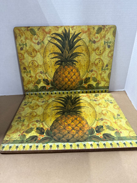 Pimpernel Golden Pineapple Cork Backed Placemats — Set of 4