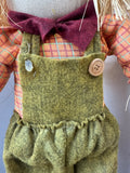 Burlap & Felt Plush Standing Scarecrow Couple
