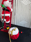 Cracker Barrel Super Climbing Santa With Lights And Sound WORKS
