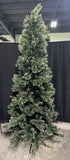 7.5FT Faux Glittery Frosted Fir Christmas Tree with Pinecones