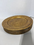 7 Heavy Gold Pier 1 Chargers With Dotted Rim // 2 Sets Available // PRICED INDIVIDUALLY