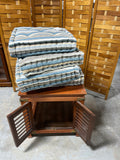 Asian Style Floor Cushion Cabinet, with (4) Floor Seat Cushions