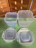 Lock & Lock Plastic Food Storage Containers, 5 pc